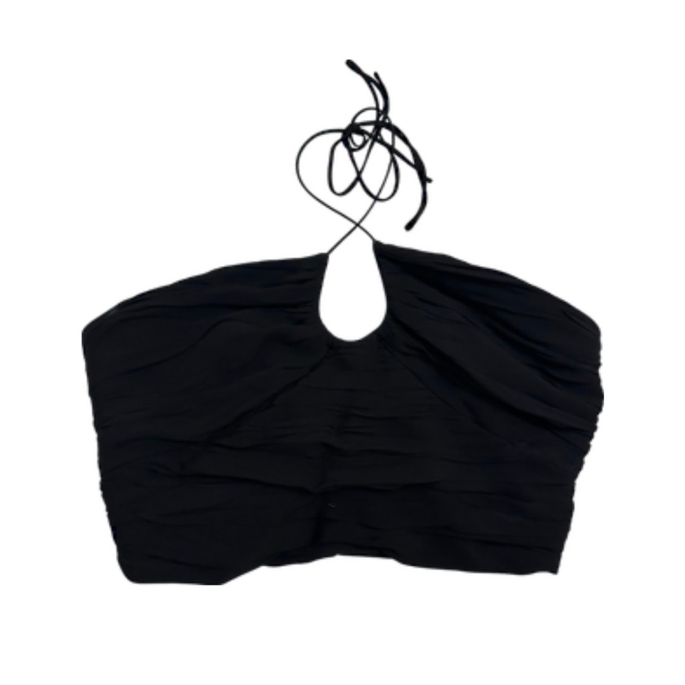 Zara ruched black crop top size XL